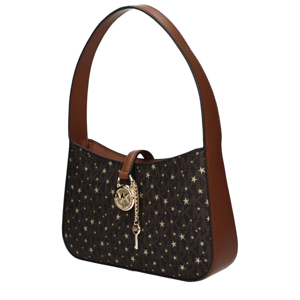 Michael Kors Lyra Schoudertas met goudkleurige details – Bruin