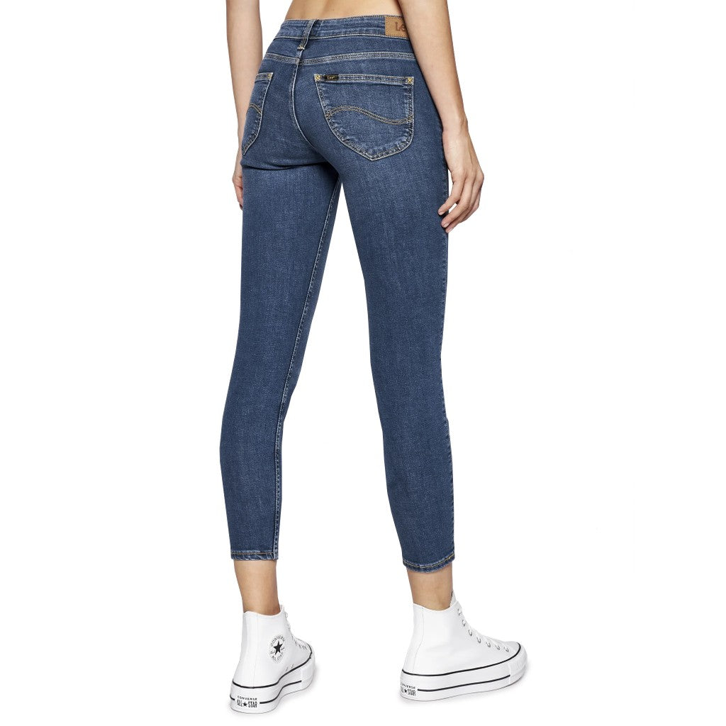 Lee Scarlett Skinny jeans met vijf zakken en logo – Blauw