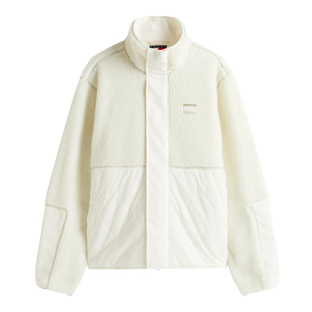 Tommy Jeans Essential Teddy jas – Gebroken wit