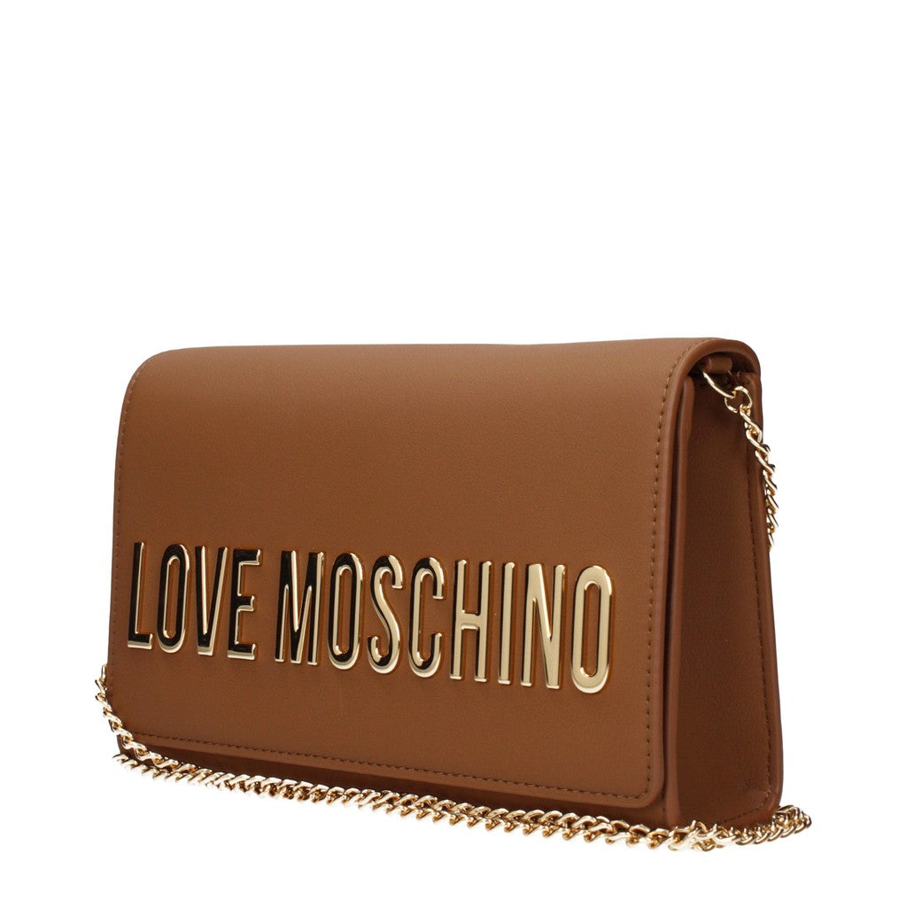 Love Moschino Compacte crossbodytas van polyurethaan – Bruin