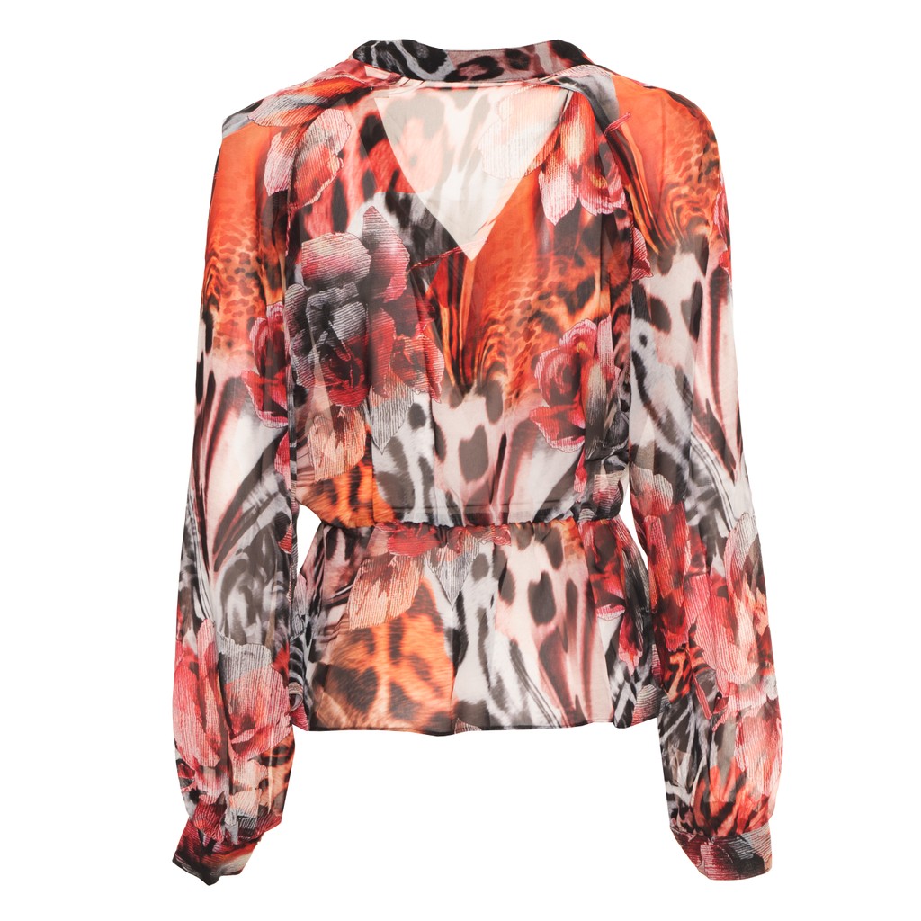 Guess Blouse met dierenprint en knoopsluiting – Meerkleurig
