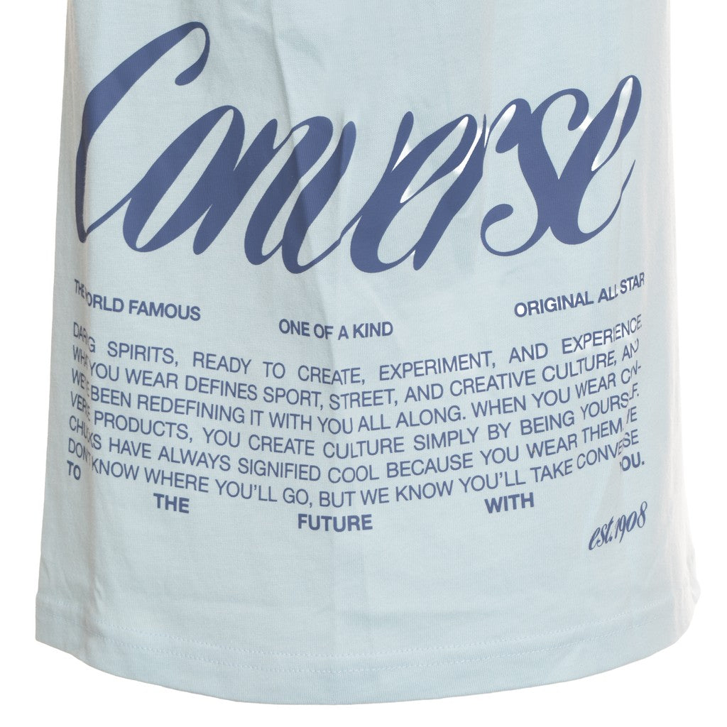Converse T-shirt met ronde hals en logo – Lichtblauw