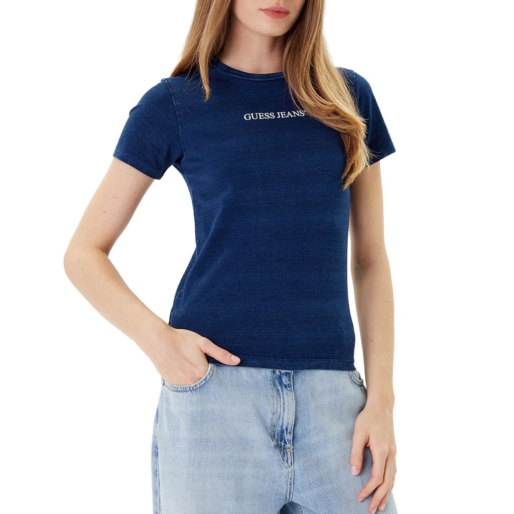 Guess T-shirt met logoprint Dames – Blauw