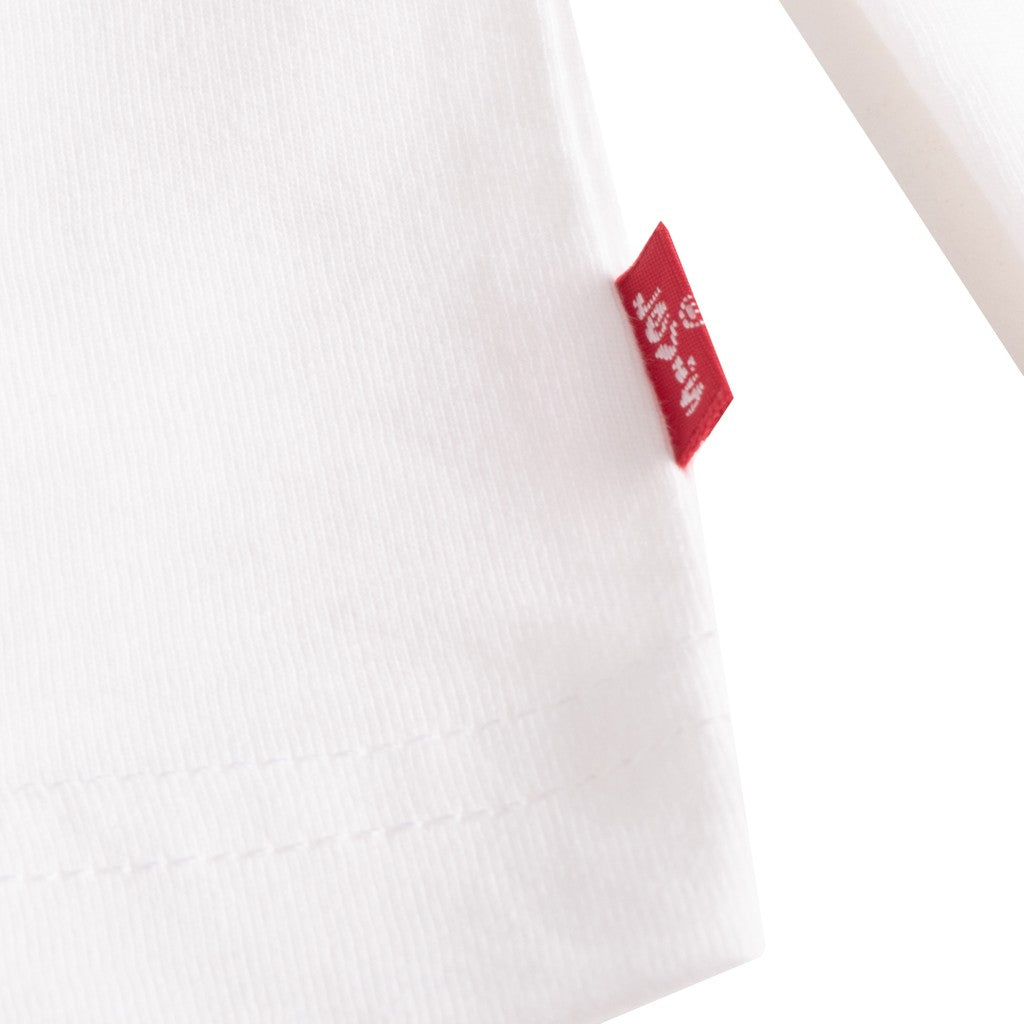 Levi's Kids T-shirt met lange mouwen en geborduurd logo – Wit