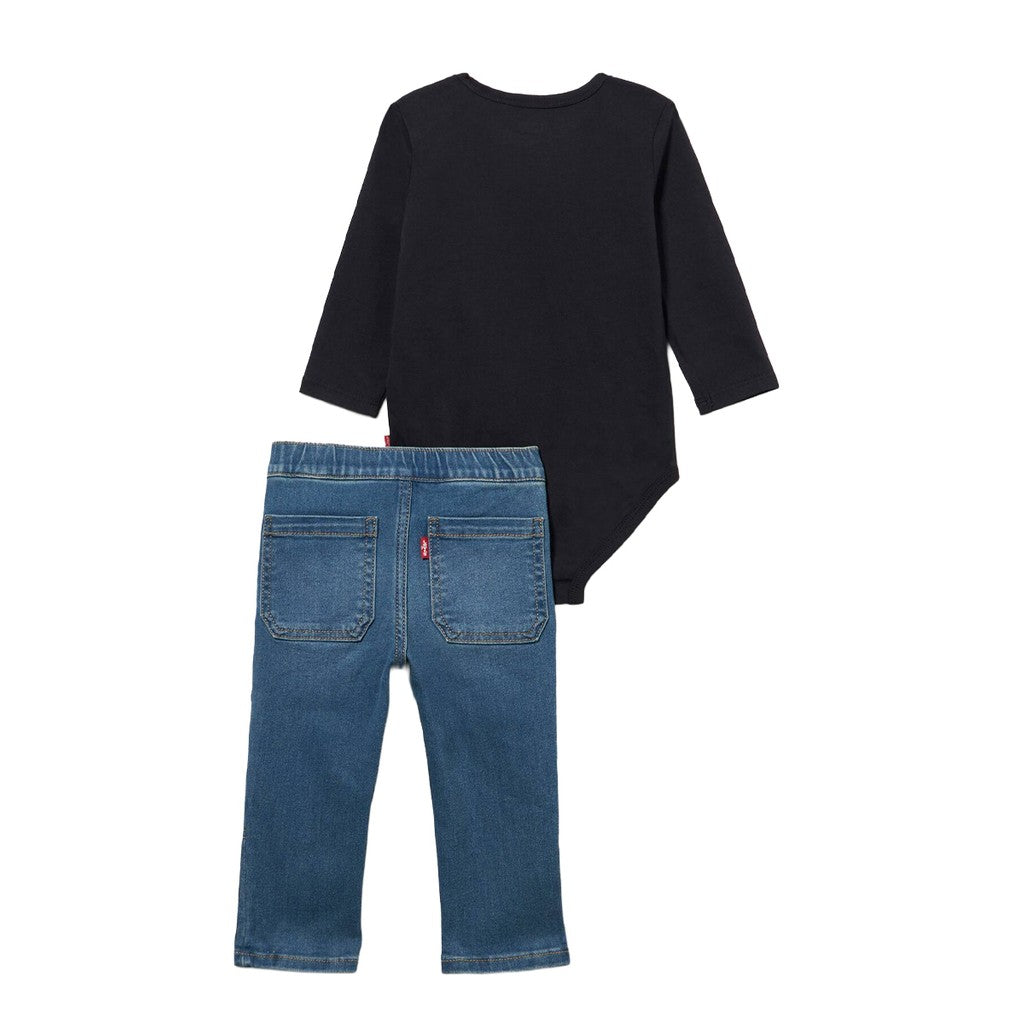 Levi's Kids Set met romper en jeans – Zwart / Blauw