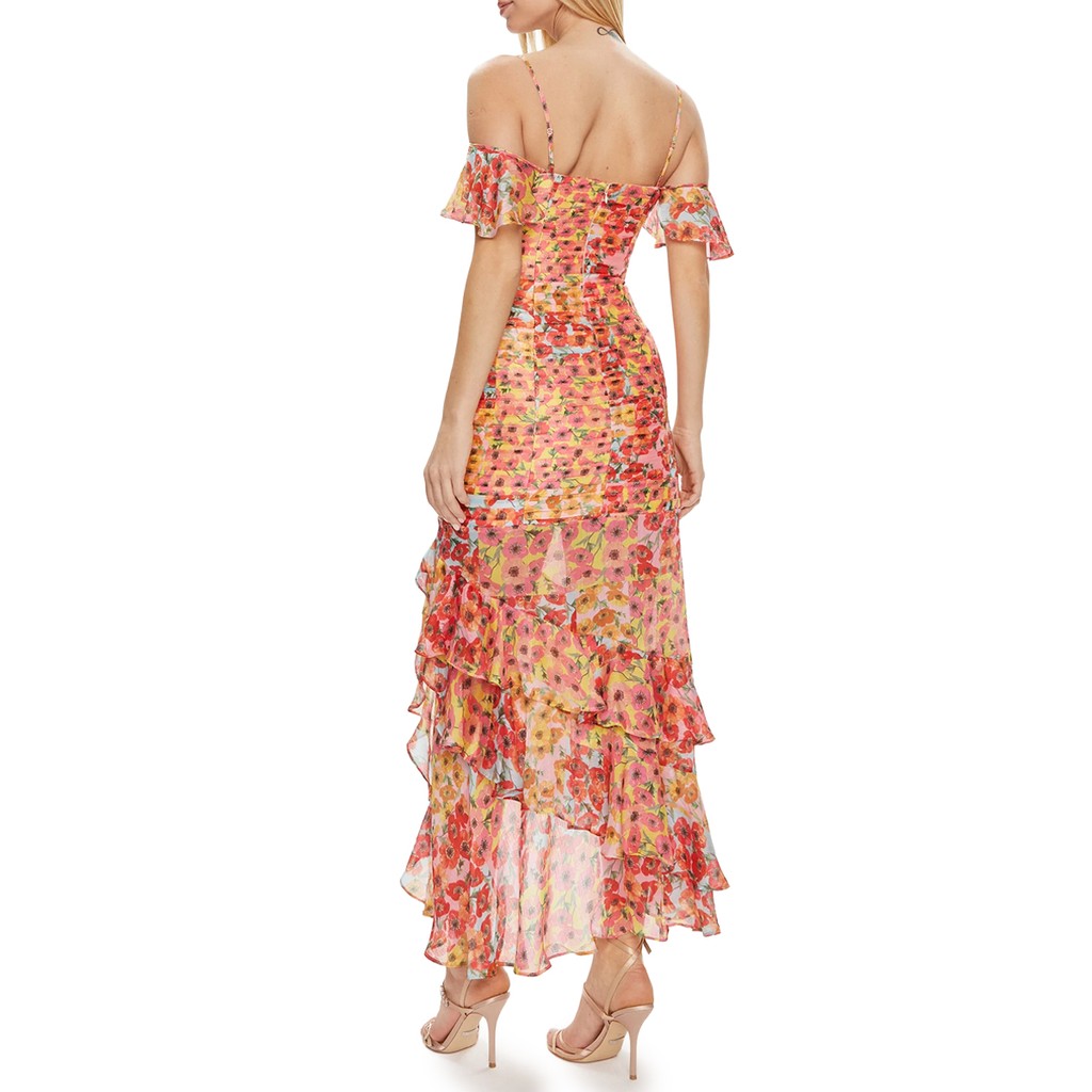 Guess Mouwloze midi-jurk met bloemendessin – Meerkleurig