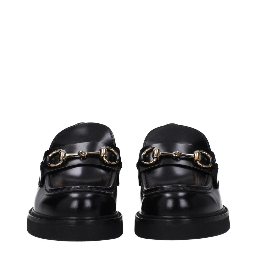 Gucci Damesloafers met hak en rubberen zool – Zwart