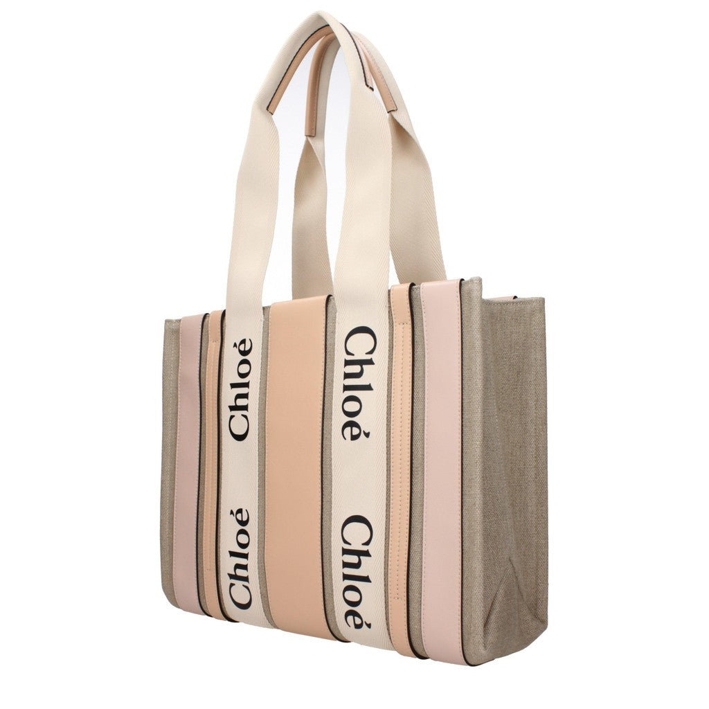 Chloé Medium Woody Shopper – Roze