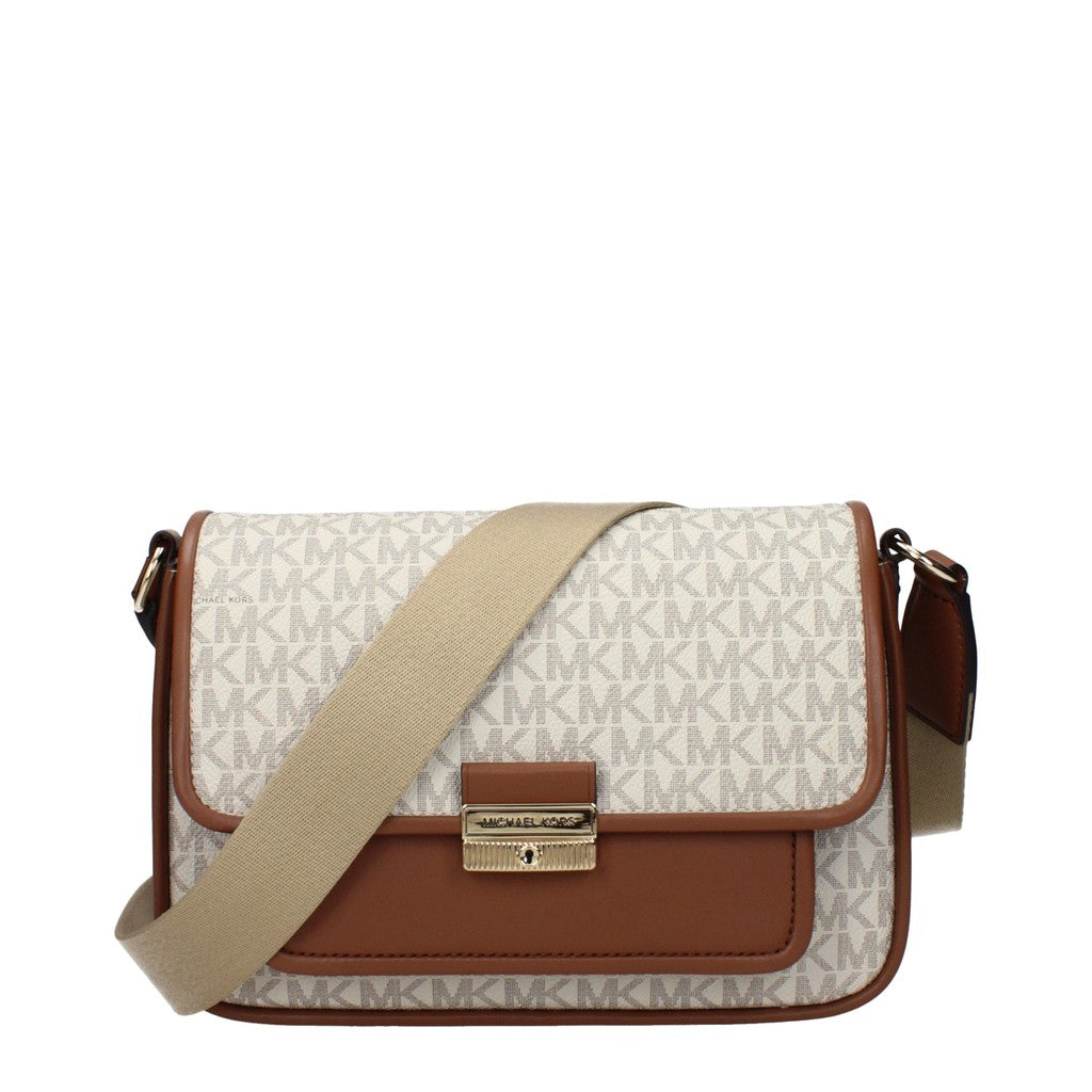 Michael Kors Bradshaw Crossbodytas met drukknoop – Beige / Bruin