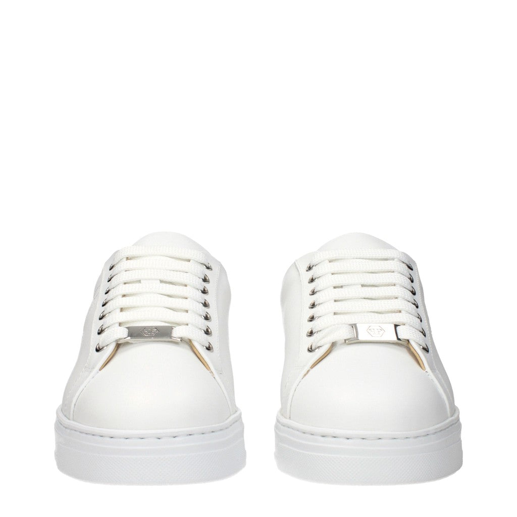 Philipp Plein Sneakers met zilverkleurige details – Wit