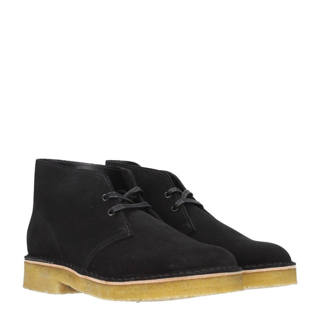 Clarks Desert Boot 221 Suède enkellaarzen met hak – Zwart