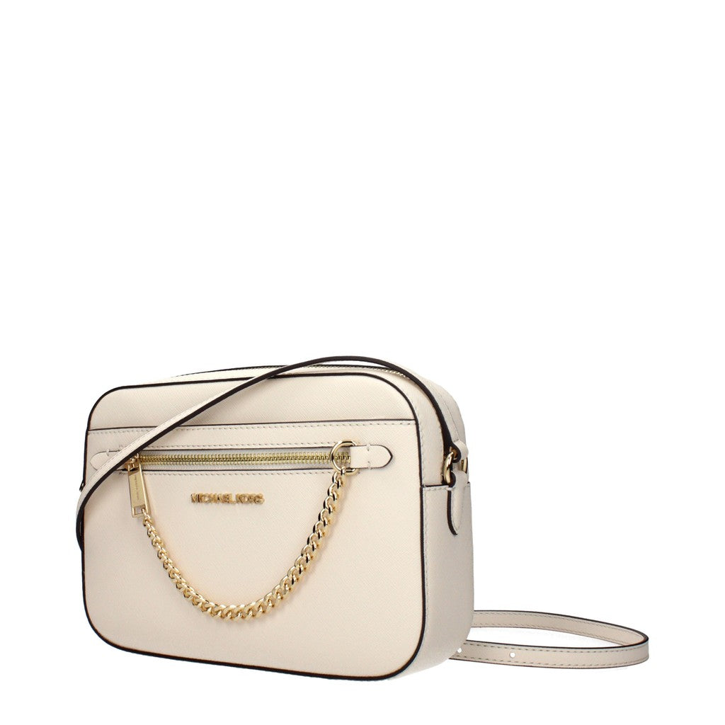 Michael Kors Jet Set Crossbodytas met goudkleurige details – Beige