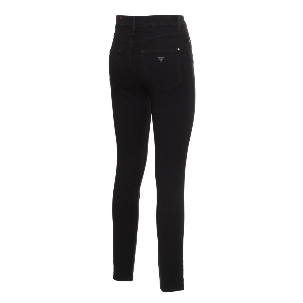 Guess Broek met vier zakken en logo – Zwart