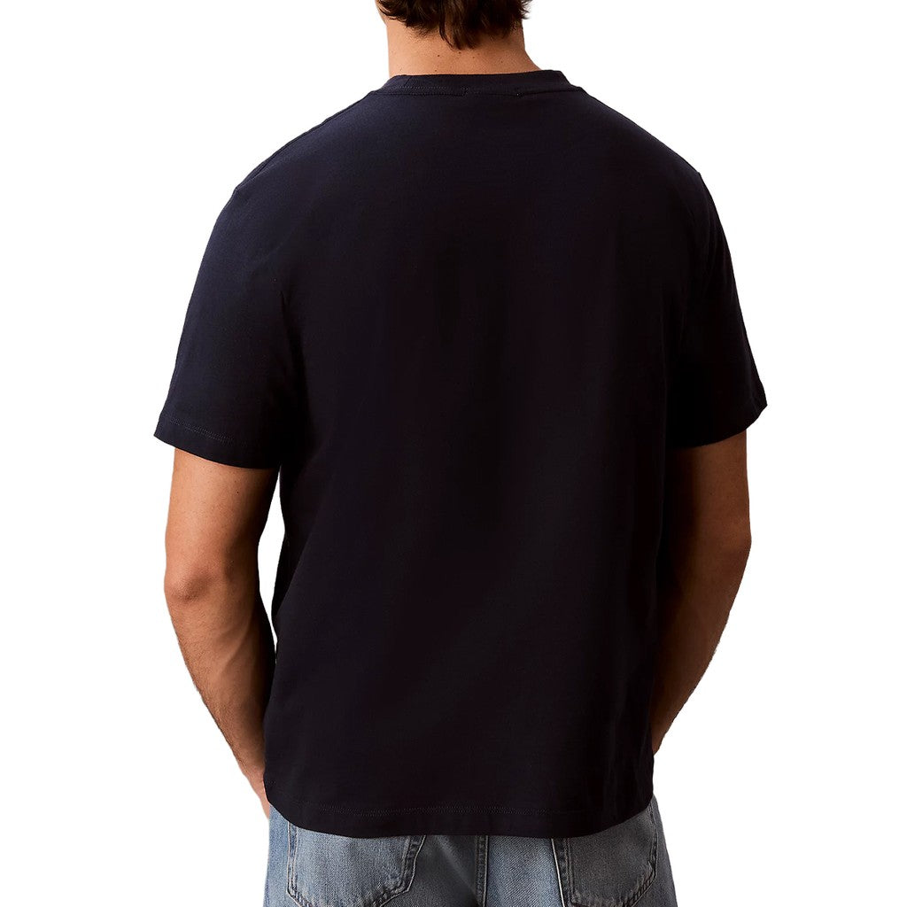 Calvin Klein T-shirt met geborduurd logo – Blauw
