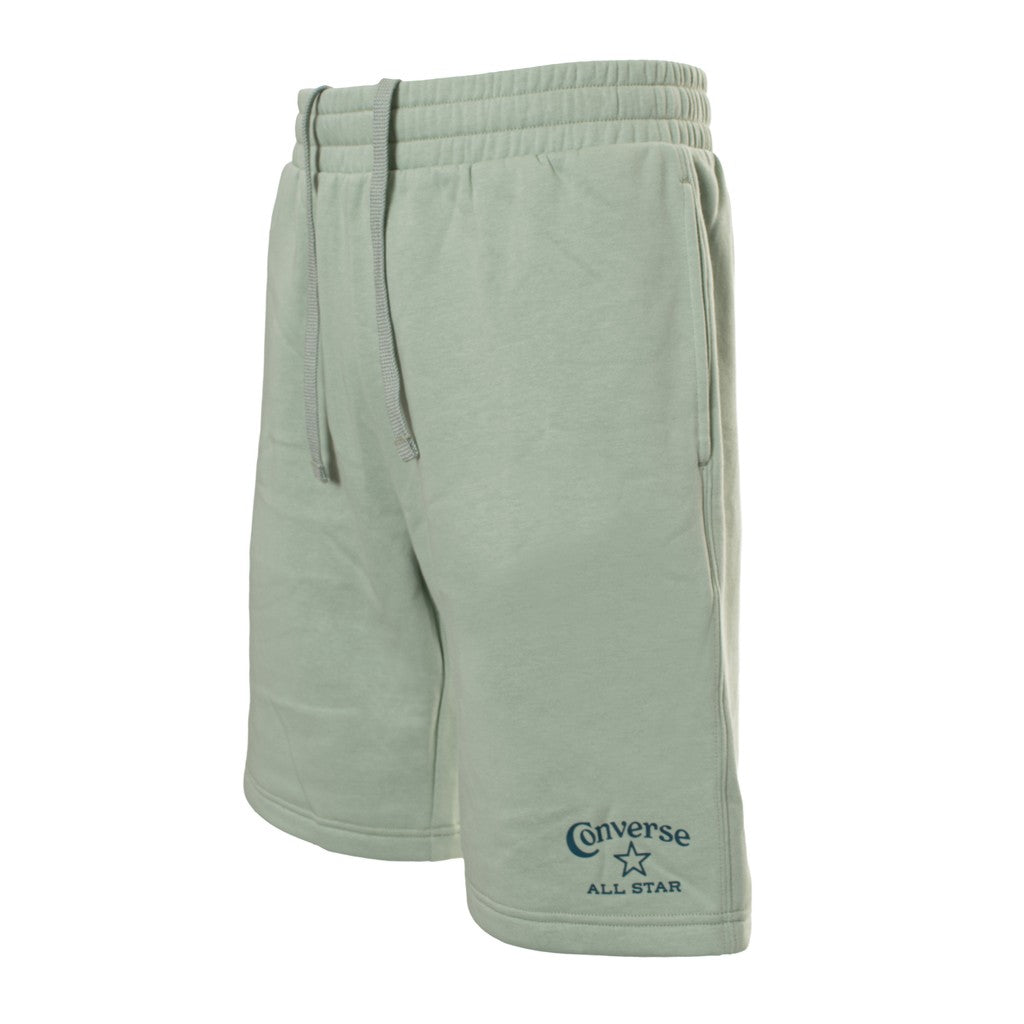 Converse Bermuda short met trekkoord en logo – Groen