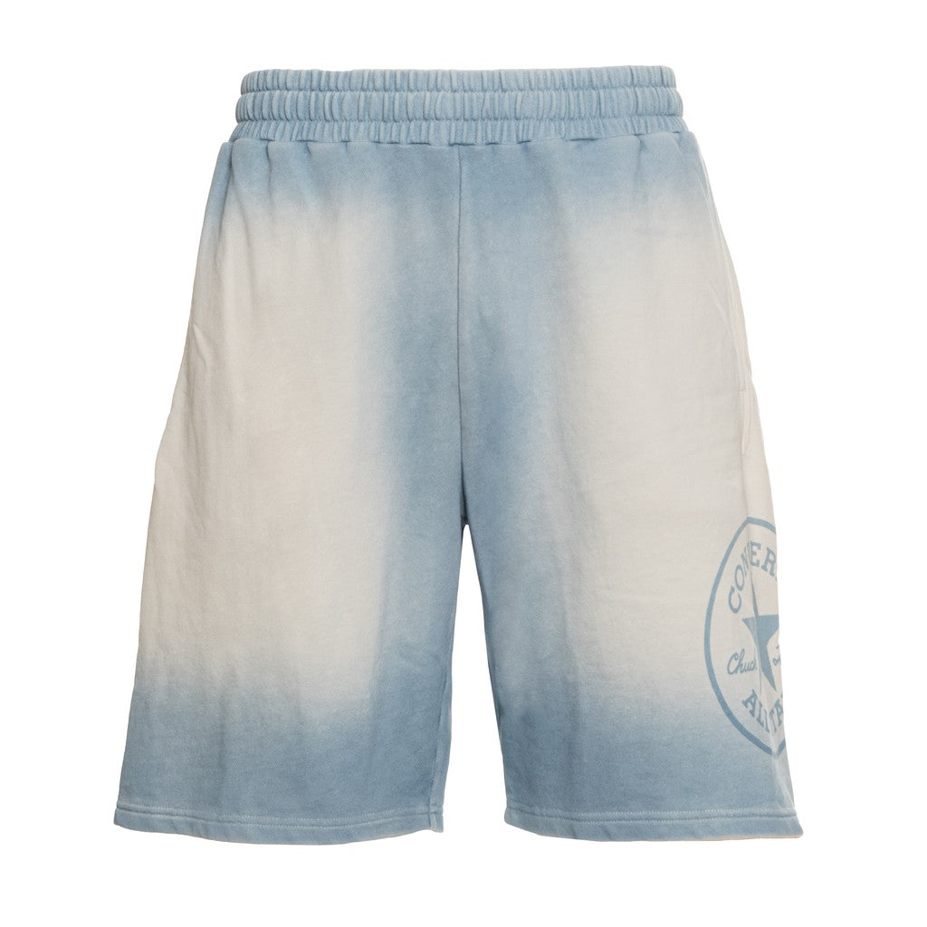 Converse Tweekleurige bermuda short met trekkoord – Lichtblauw / Wit