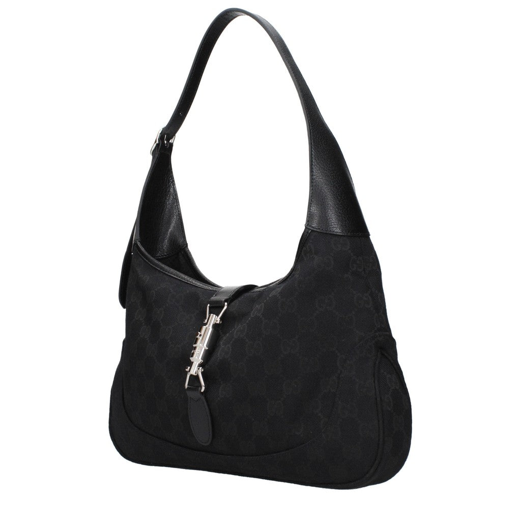 Gucci Jackie 1961 Schoudertas met zilverkleurige details – Zwart