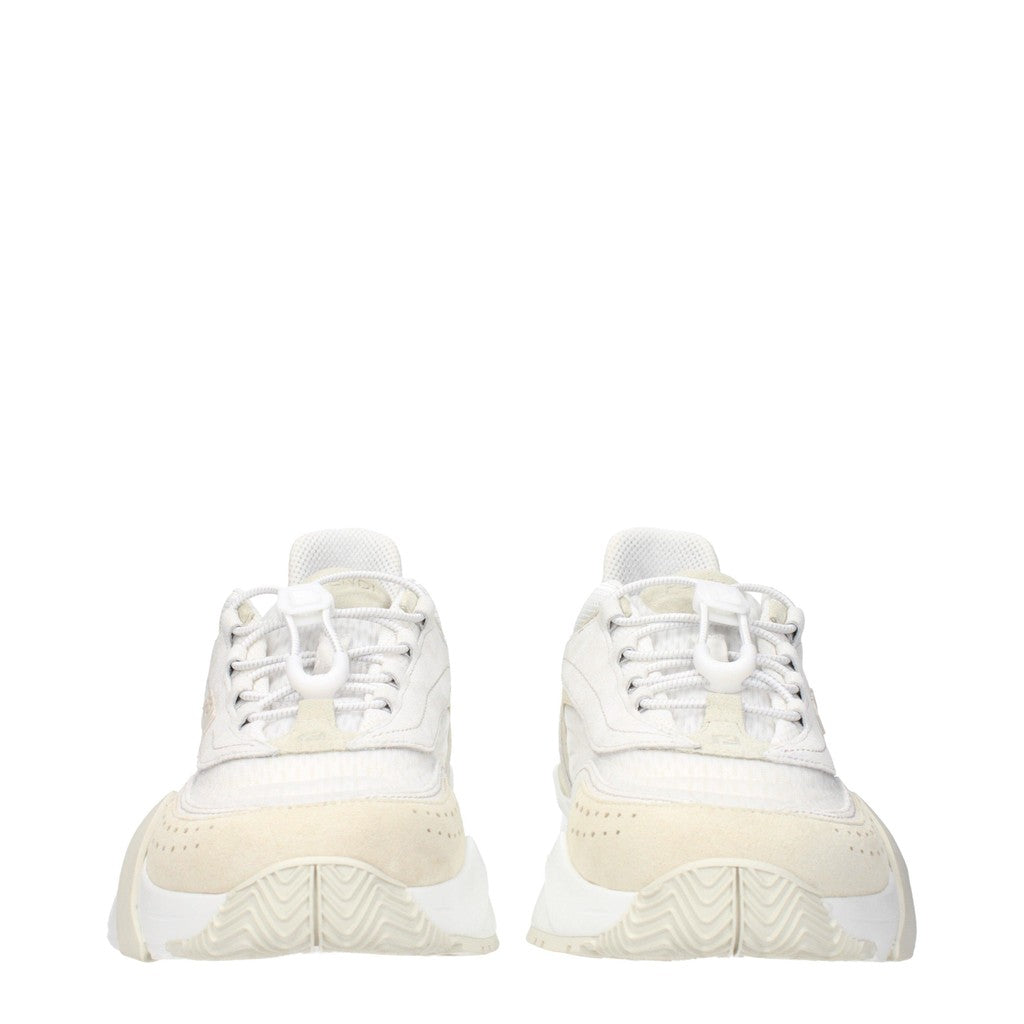 Fendi Sneakers van suède en stof – Wit / Beige