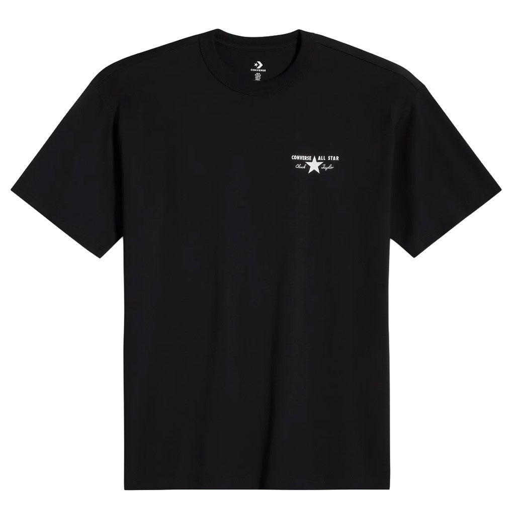 Converse T-shirt met print en bedrukt logo – Zwart