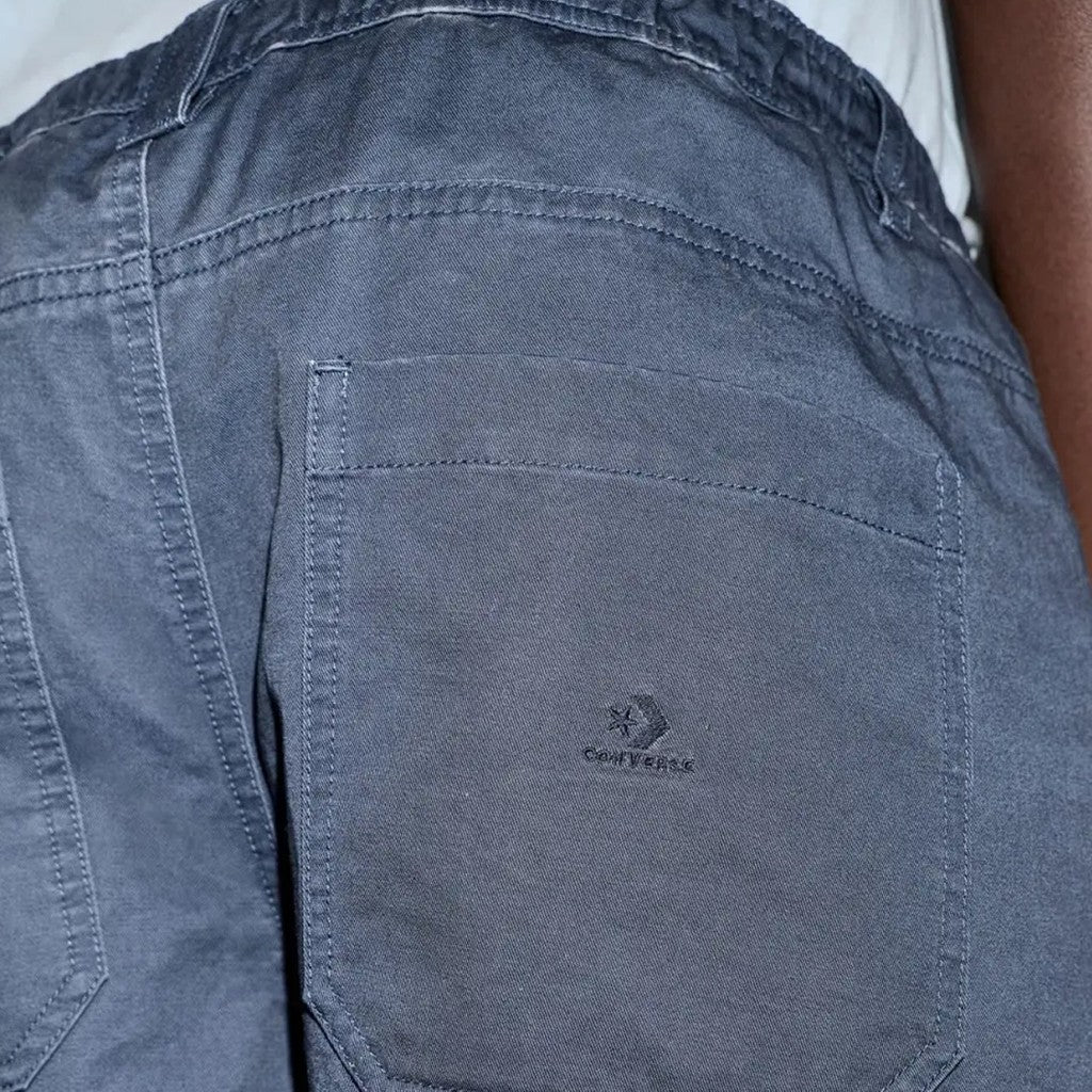 Converse Bermuda short met knoop- en ritssluiting en logo – Blauw