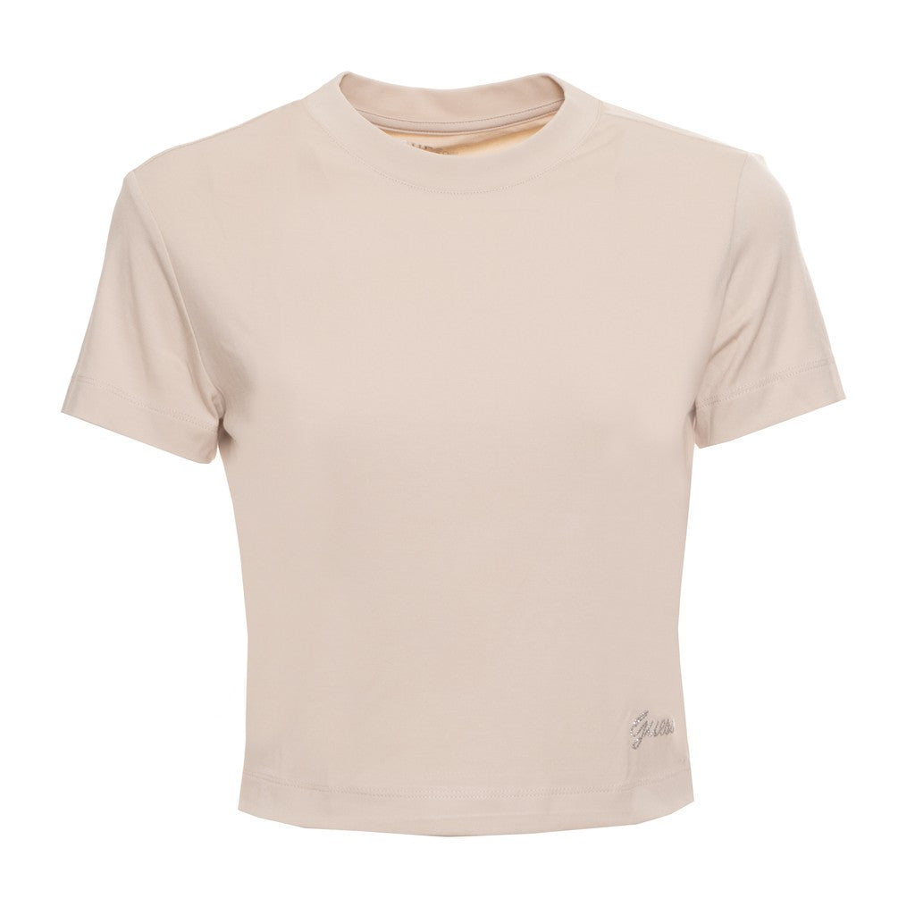 Guess Effen T-shirt met logo – Beige