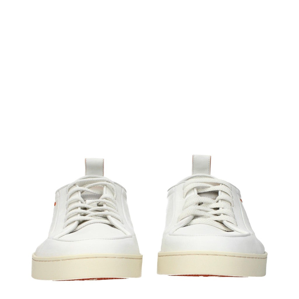 Santoni Off-Duty Sneakers met vetersluiting – Wit