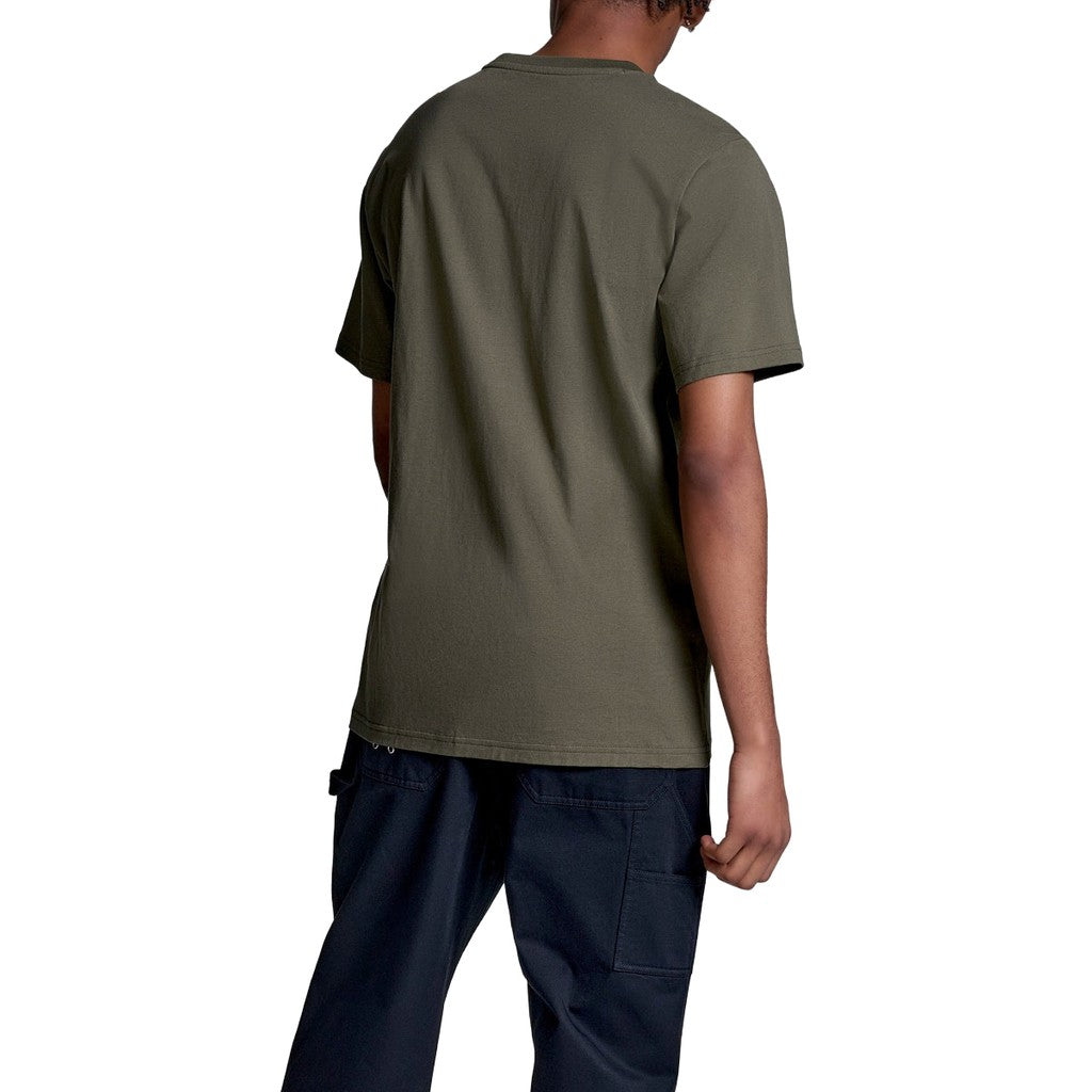 Converse T-shirt met ronde hals en bedrukt logo – Olijfgroen