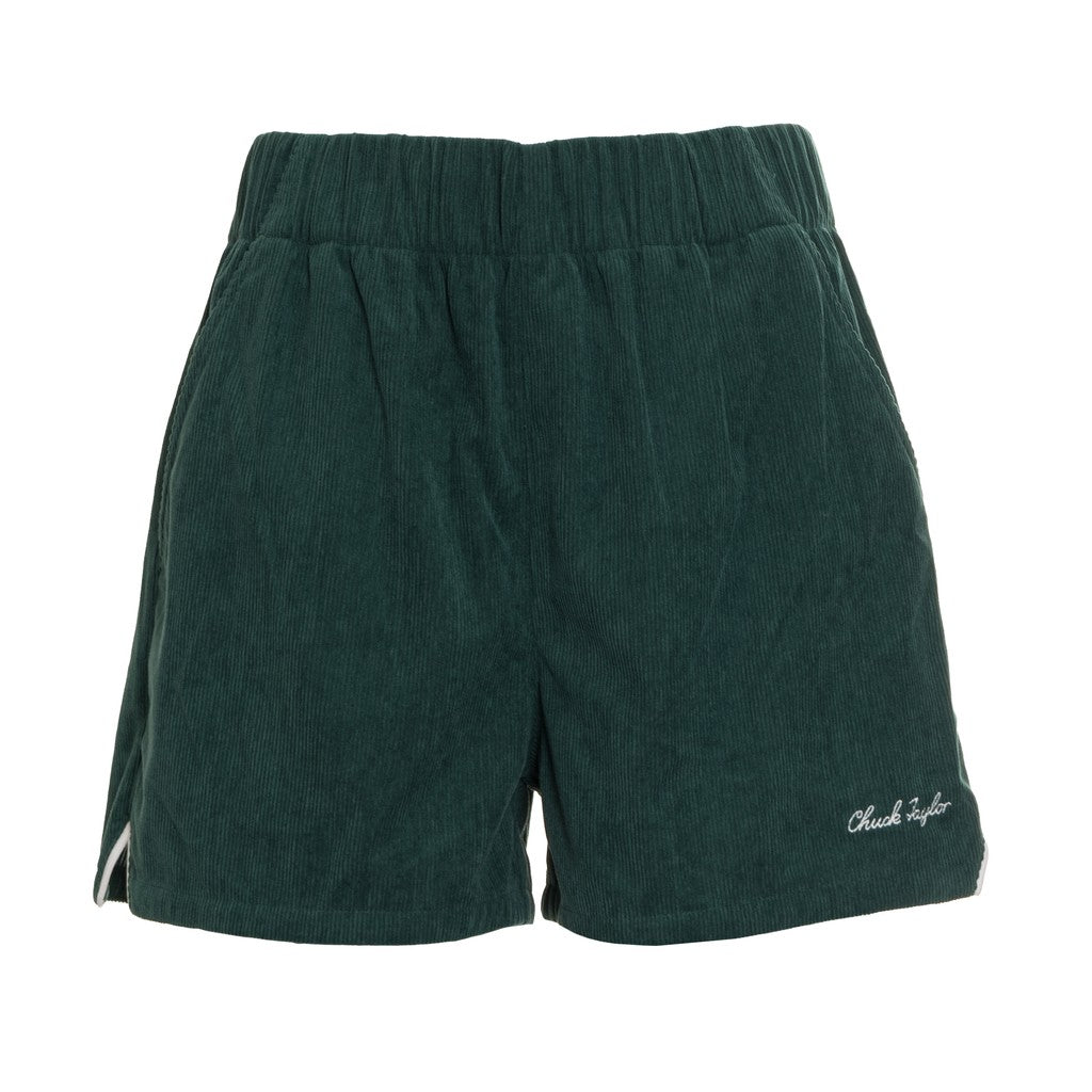 Converse Short met paspelzakken en geborduurd logo – Donkergroen