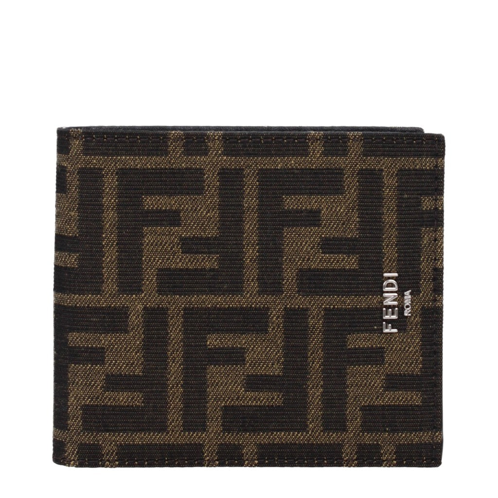 Fendi Compacte portemonnee met vier vakken – Bruin