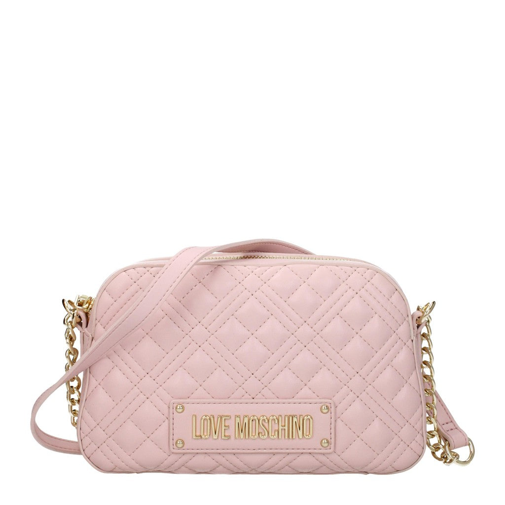 Love Moschino Crossbodytas met goudkleurige details – Roze