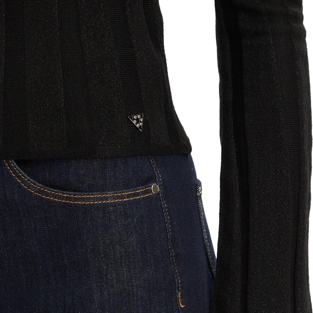 Guess Gebreide trui met ronde hals – Zwart
