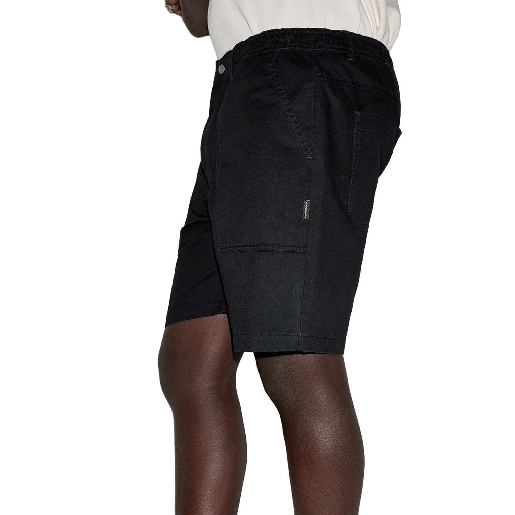 Converse Bermuda short met knoop- en ritssluiting en logo – Zwart