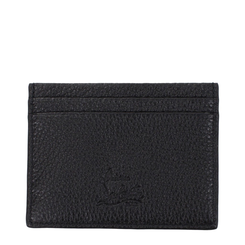 Christian Louboutin Compacte kaarthouder met vijf kaartsleuven – Zwart
