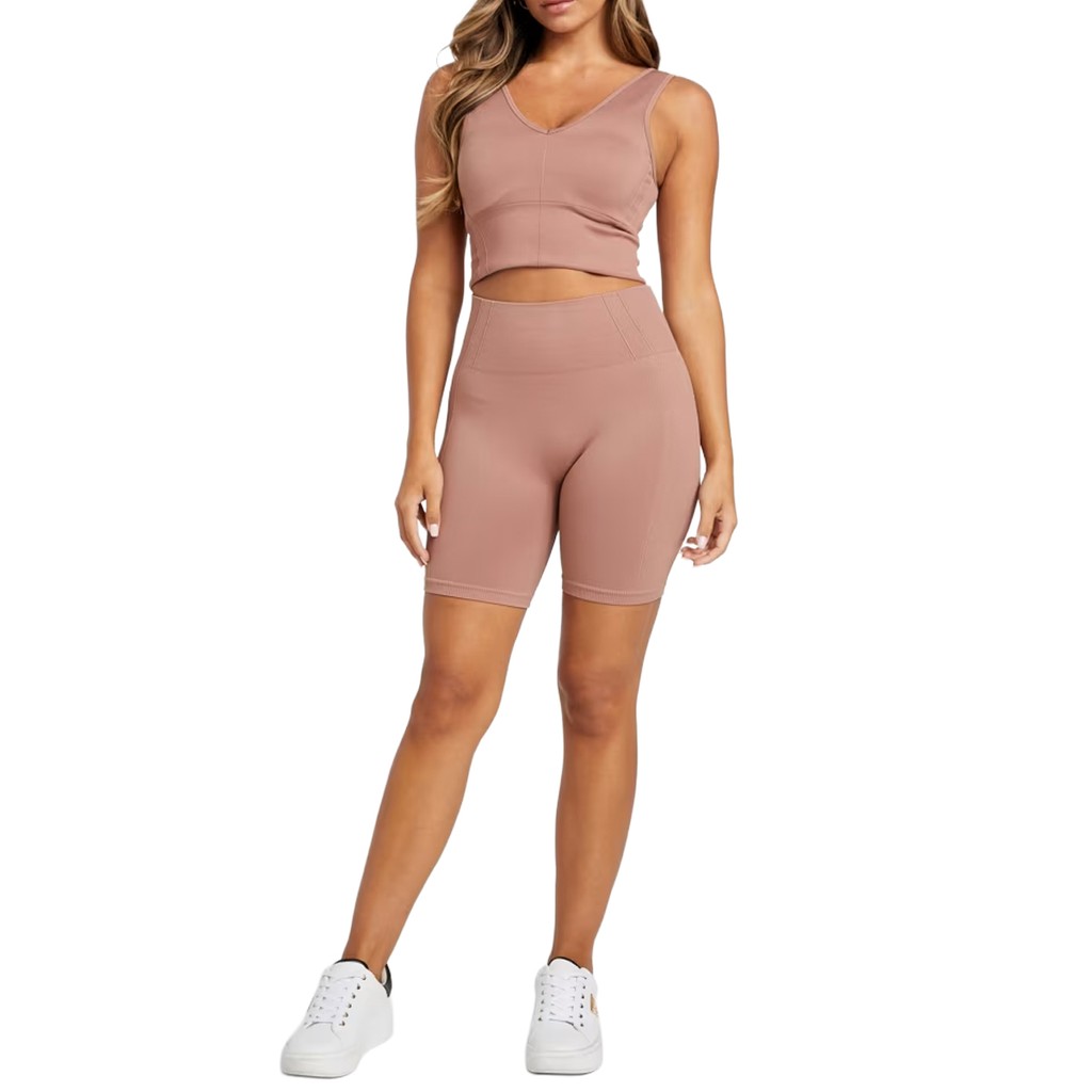 Guess Effen short met logo – Bruin