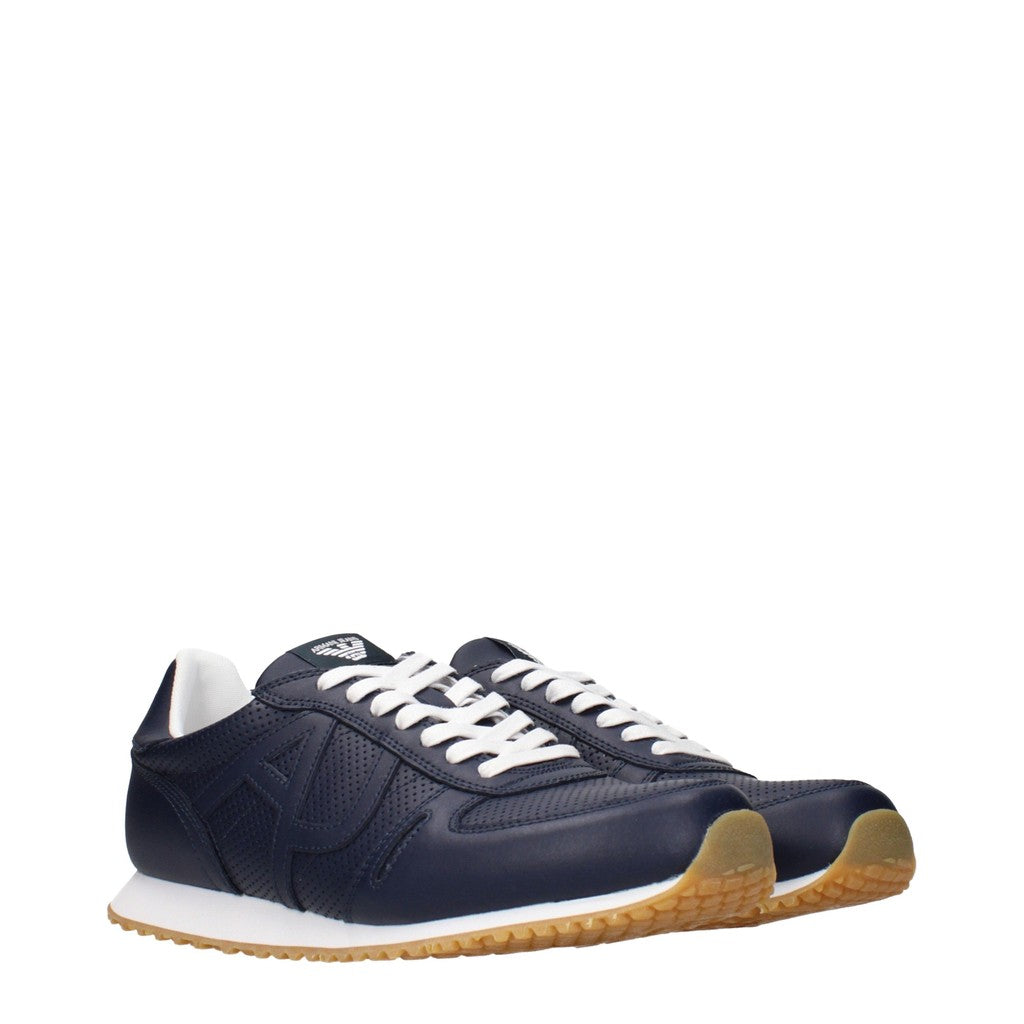 Armani Leren sneakers – Blauw