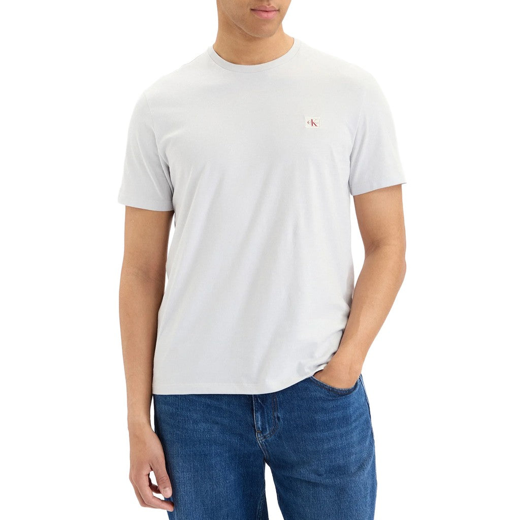 Calvin Klein T-shirt met ronde hals en logo – Grijs