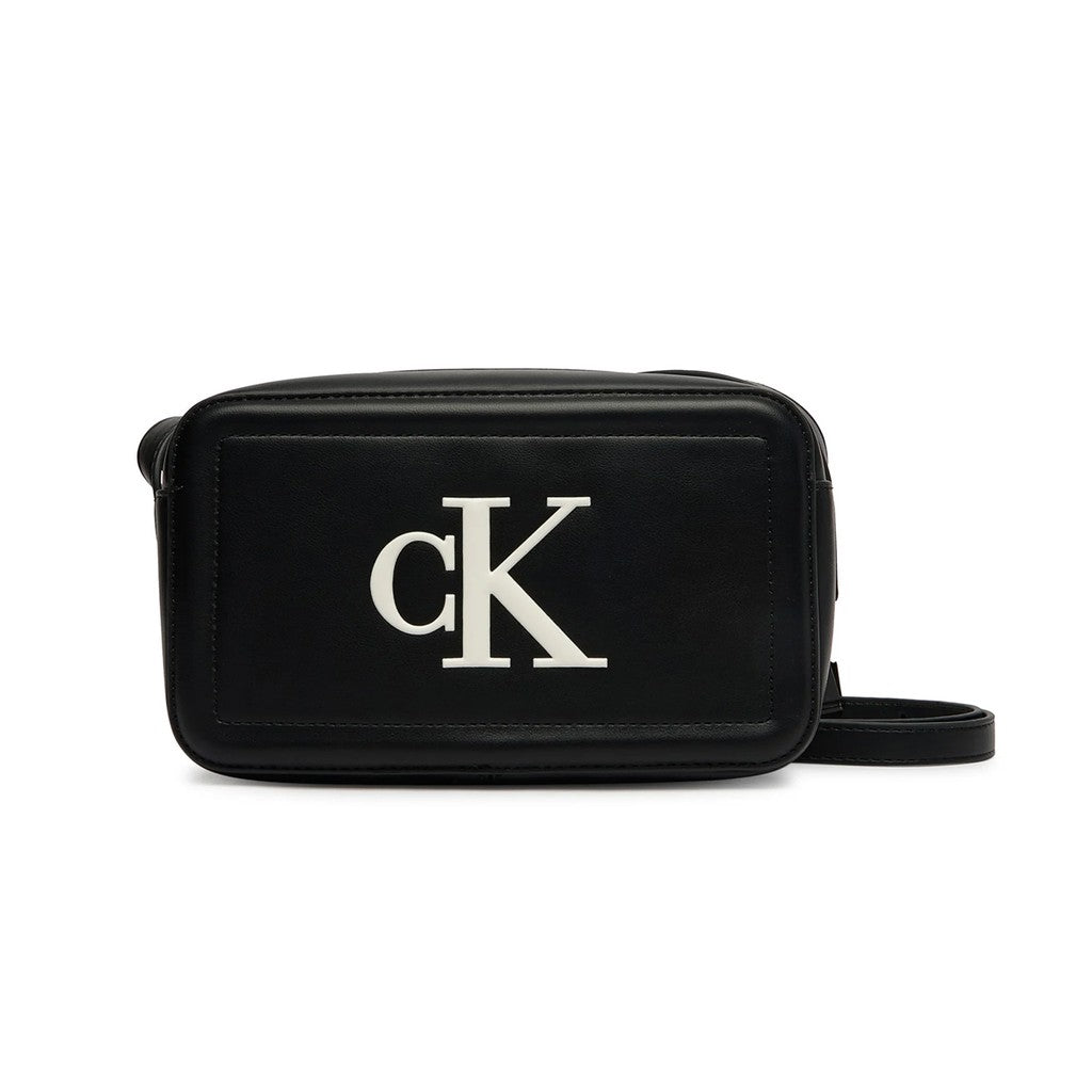 Calvin Klein Compacte crossbodytas met logo – Zwart / Wit