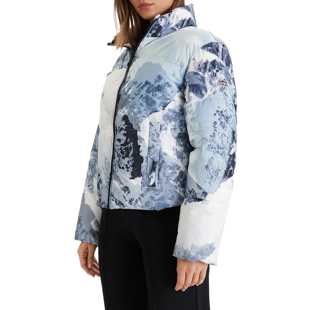 Guess Jas met opstaande kraag en ritssluiting Dames – Blauw