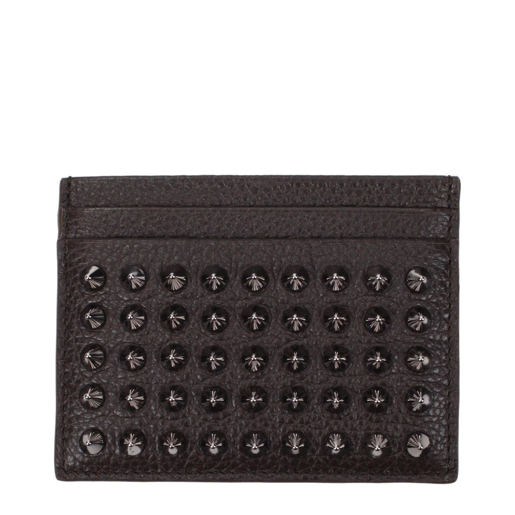 Christian Louboutin Compacte kaarthouder met vijf kaartsleuven – Bruin