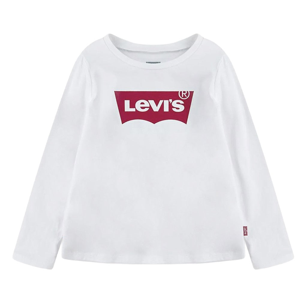 Levi's Kids T-shirt met lange mouwen en logo – Wit