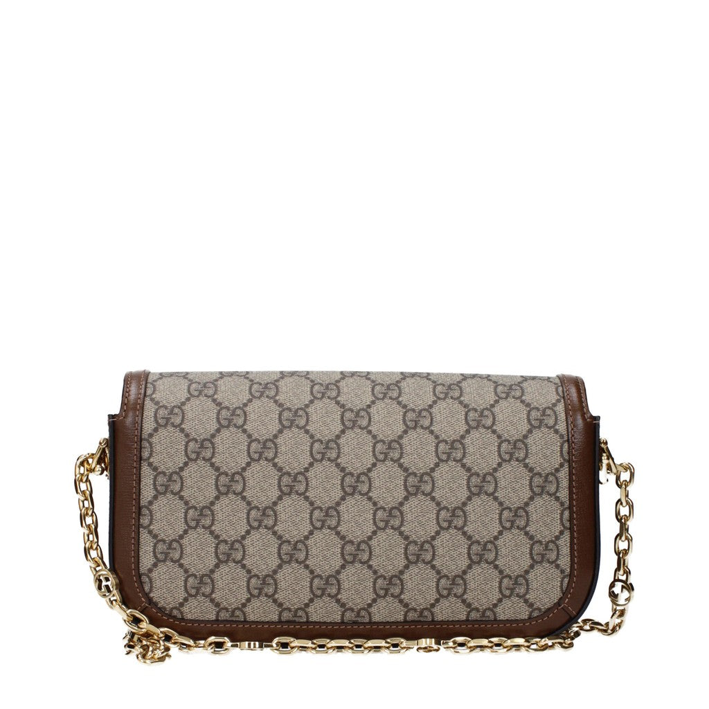 Gucci Horsebit 1955 Schoudertas van stof en leer – Beige / Bruin