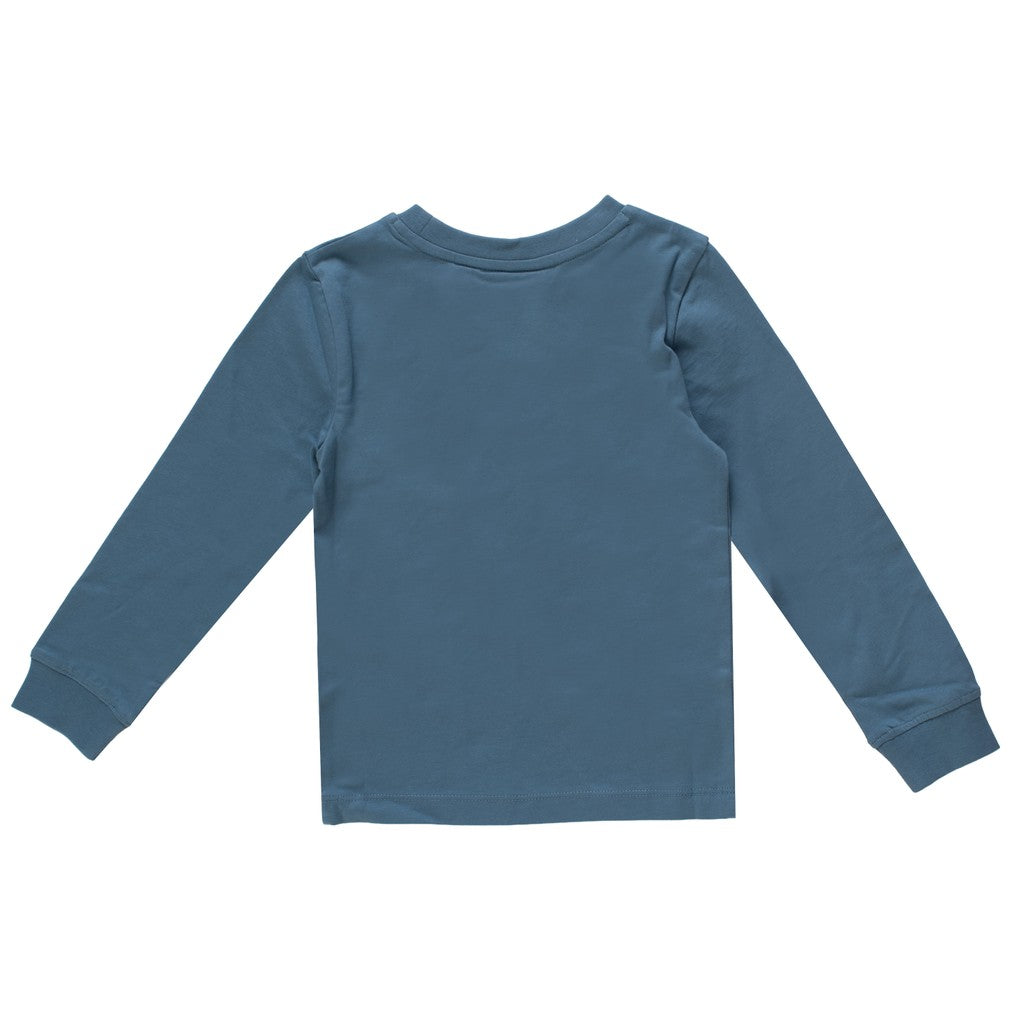 Lyle & Scott Kids T-shirt met lange mouwen en ronde hals – Blauw