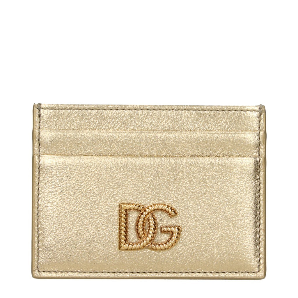 Dolce & Gabbana Kaarthouder met vijf kaartvakken – Goud
