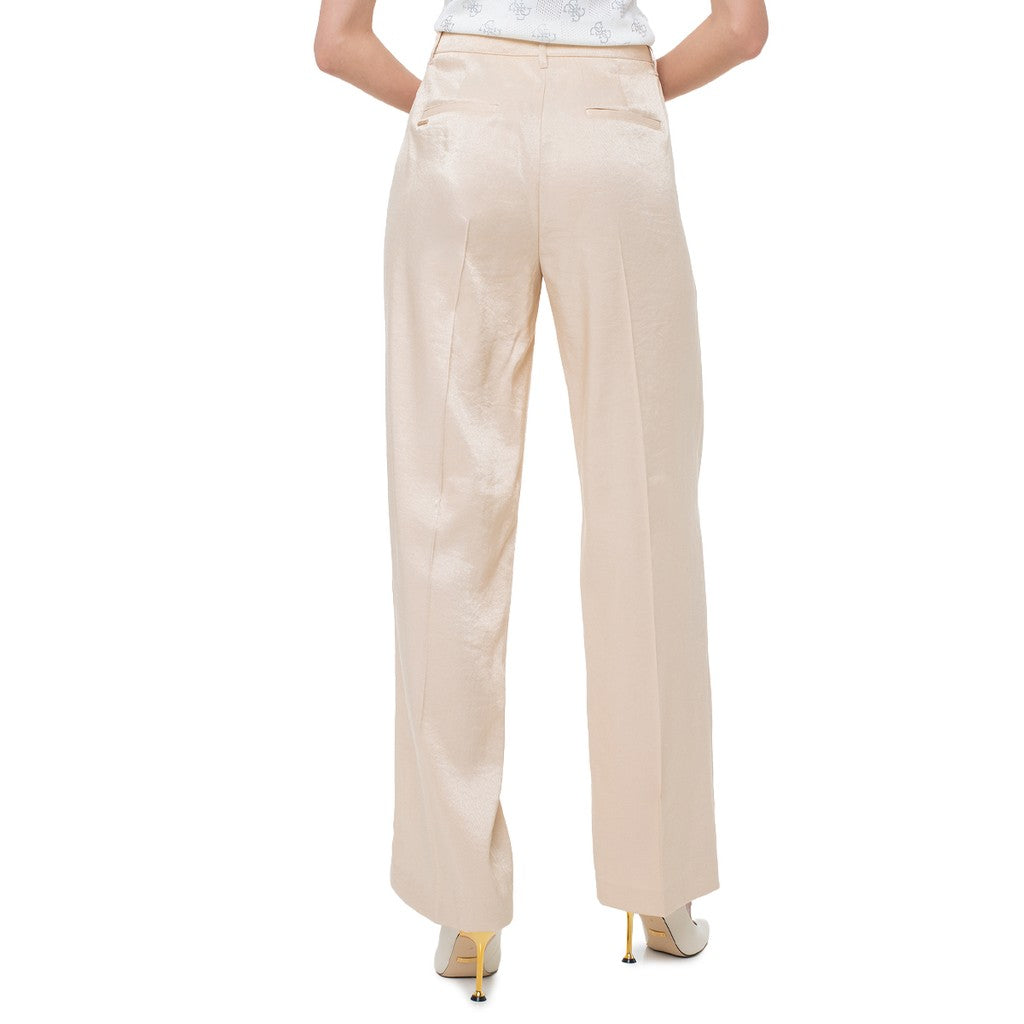 Guess Effen broek met vier zakken – Beige