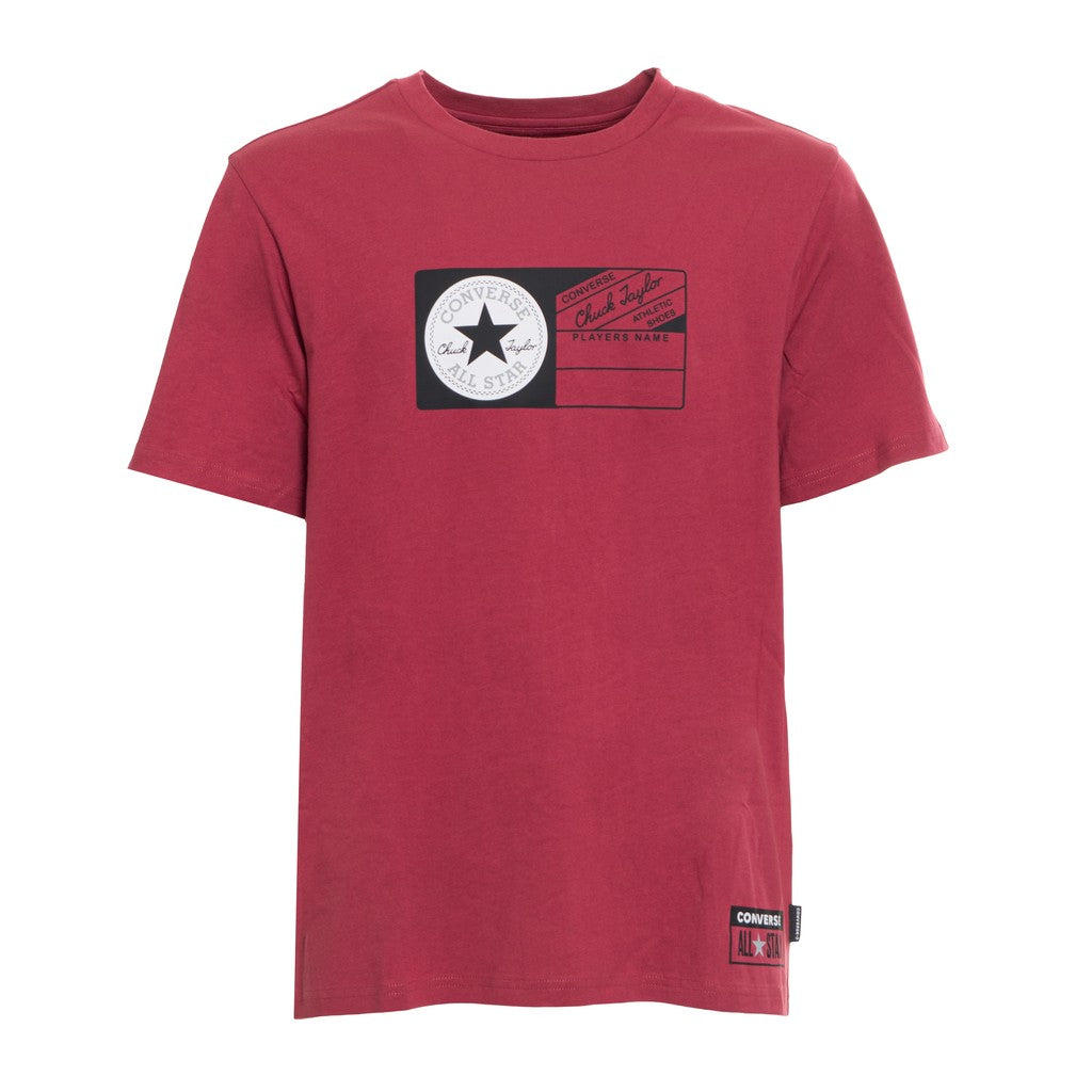 Converse T-shirt met ronde hals en bedrukt logo – Rood