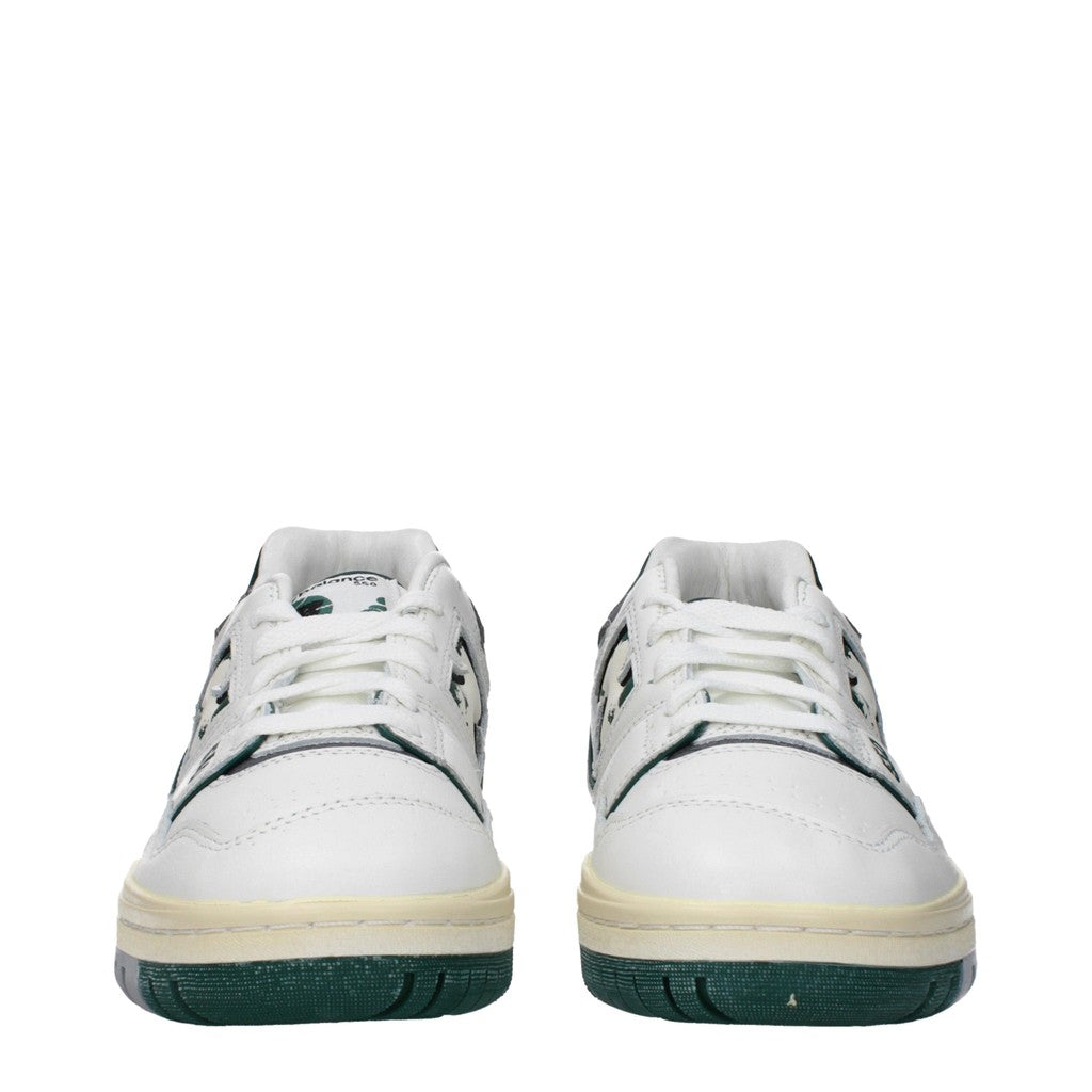 New Balance 550 Sneakers van leer en stof – Wit / Groen
