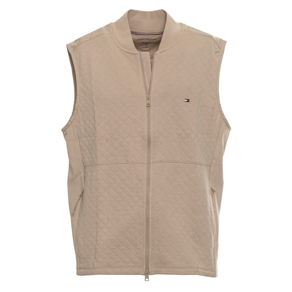 Tommy Hilfiger Doorgestikte bodywarmer – Beige