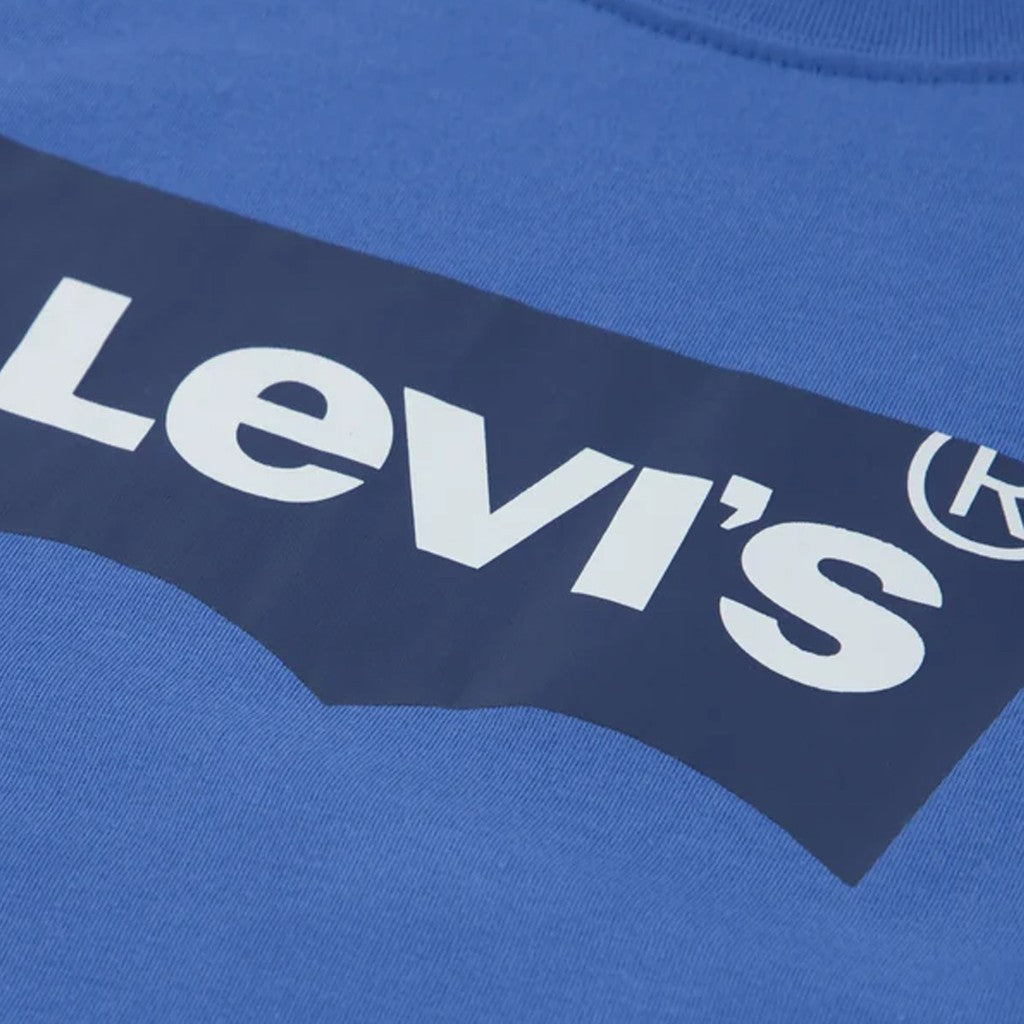 Levi's Kids T-shirt met lange mouwen en logo – Blauw