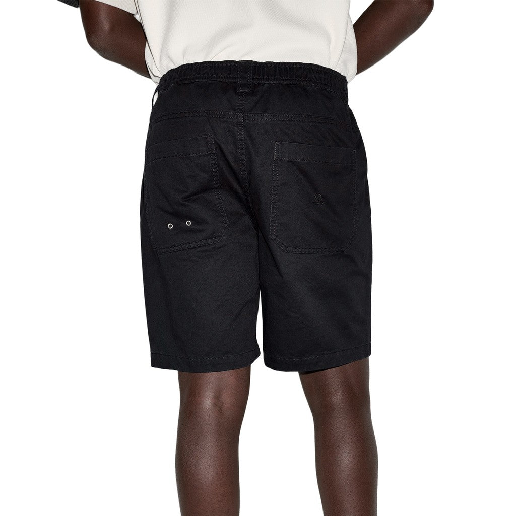 Converse Bermuda short met knoop- en ritssluiting en logo – Zwart