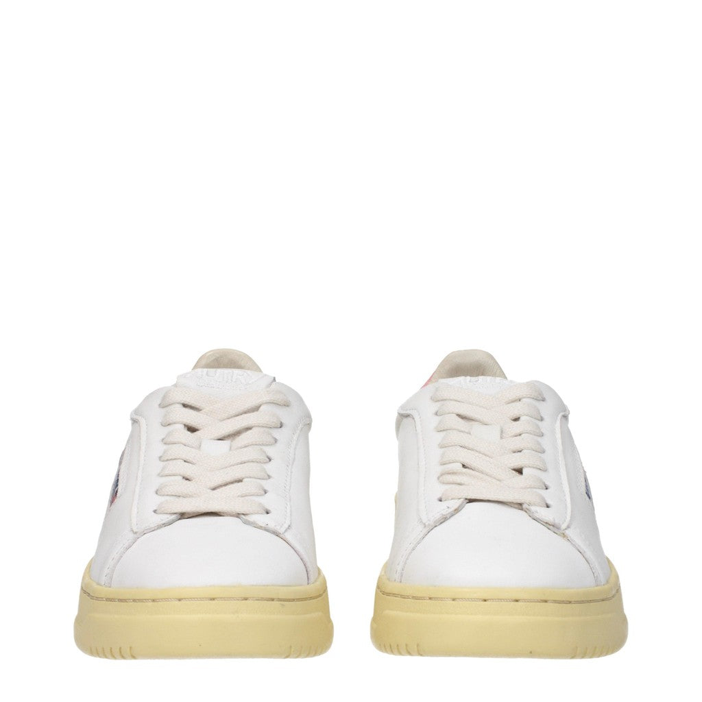 Autry Dallas Sneakers met ronde neus en rubberen zool – Wit / Roze